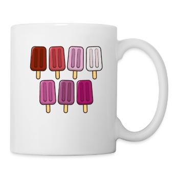 Lesbian Flag Popsicles 4th of July Subtle Pride - Mug - white - Right