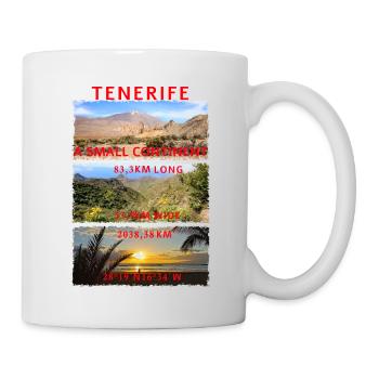 Tenerife a small continent Teide mountains beach - Mug - white - Right