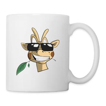 Giraffe niedliches Geschenk Giraffenkopf Tier Zoo - Tasse - Weiß - Rechts