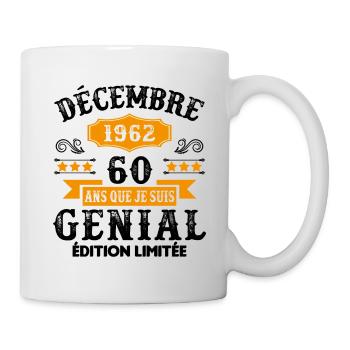 60 Ans Anniversaire Vintage En Décembre 1962 - Mug blanc - blanc - Droite