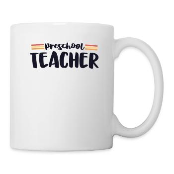 Retro Vorschullehrer Matching 70s Vintage Back - Tasse - Weiß - Rechts