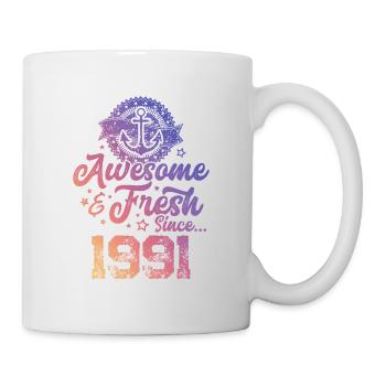 1991 awesome fresh - Mug - white - Right