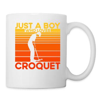 Just a Boy who loves Croquet - Mug - white - Right