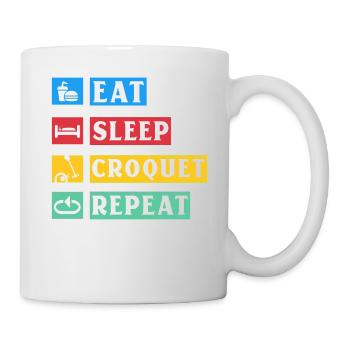 Eat Sleep Croquet Repeat - Mug - white - Right