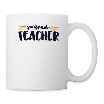 Retro 3rd Grade Teacher Third Matching 70s Back - Mug - white - Right