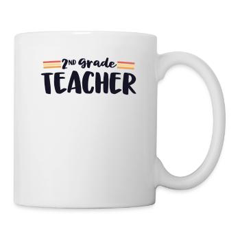 Retro 2nd Grade Teacher Second Matching 70s Back - Mug - white - Right