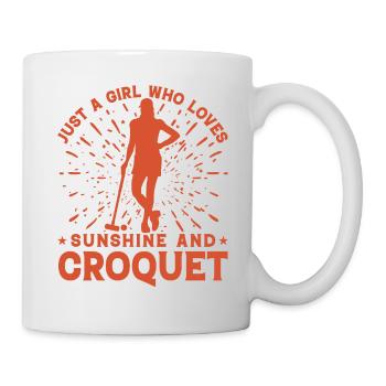 Just a Girl who loves Sunshine and Croquet - Mug - white - Right