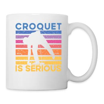 Croquet is serious - Mug - white - Right