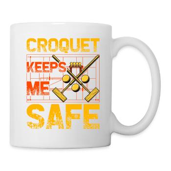 Croquet keeps me safe - Mug - white - Right
