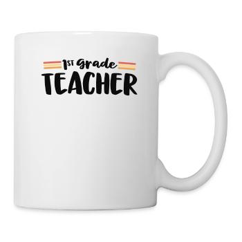 Enseignant rétro de 1ère année Première correspondance des années 70 Retour - Mug blanc - blanc - Droite