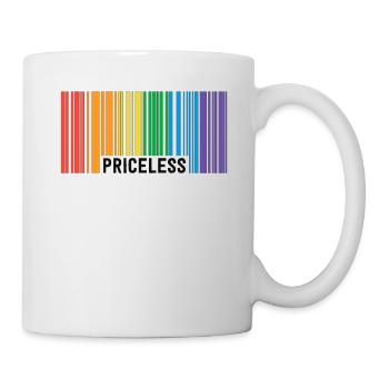 Priceless LGBT Barcode Pride Gay Lesbian Subtle - Mug - white - Right