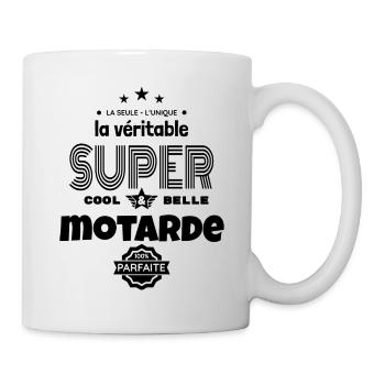 super motarde 100% parfaite humour - Mug blanc - blanc - Droite