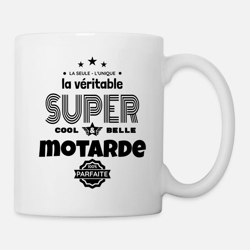 super motarde 100% parfaite humour - Mug blanc - blanc