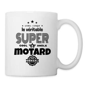 super motard 100% génial humour - Mug blanc - blanc - Droite