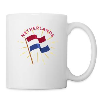 Niederlande Flagge Nederland Holland Niederländer - Tasse - Weiß - Rechts