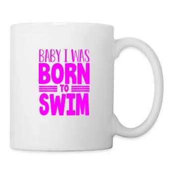 Cadeaux de nageur Bébé je suis né pour nager Nager - Mug blanc - blanc - Droite
