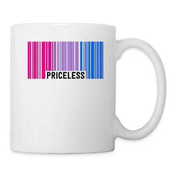 Inestimable Bisexual Pride Code à barres Subtil Bi Flag - Mug blanc - blanc - Droite