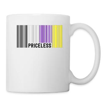 Priceless Gender Nonbinary Pride Barcode Discreet - Mug - white - Right