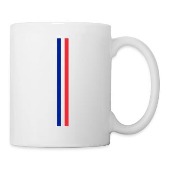 Frankreich Paris Eiffelturm Französische Fahne Fun - Tasse - Weiß - Rechts