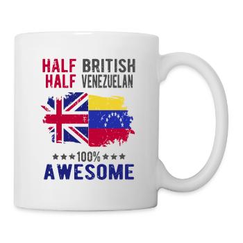 Halb Brite Halb Venezolaner - Tasse - Weiß - Rechts