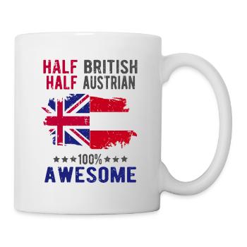Half British Half Austrian - Mug - white - Right