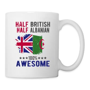 Half British Half Albanian - Mug - white - Right