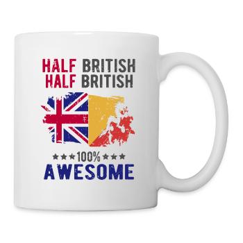 Half British Half British - Mug - white - Right