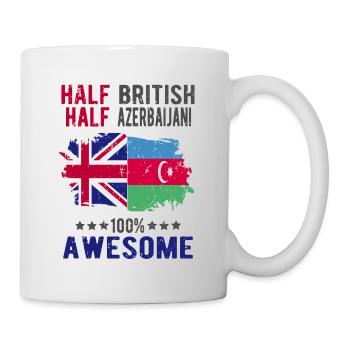 Moitié britannique moitié azerbaïdjanais - Mug blanc - blanc - Droite