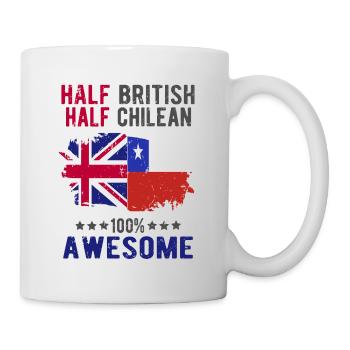 Half British Half Chilean - Mug - white - Right
