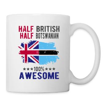 Half British Half Batswana - Mug - white - Right