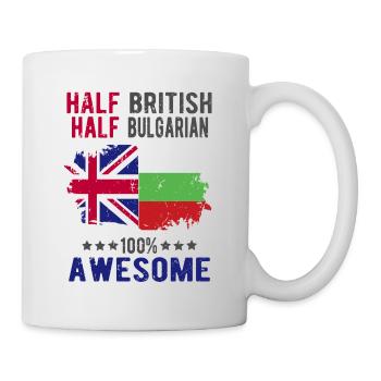 Half British Half Bulgarian - Mug - white - Right