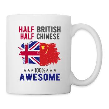 Moitié britannique moitié chinois - Mug blanc - blanc - Droite
