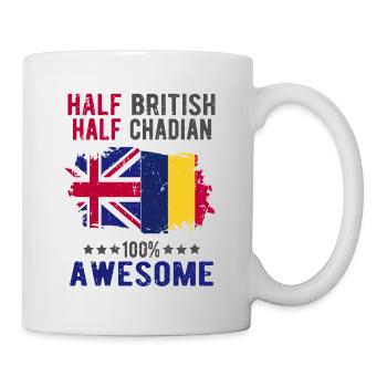 Half British Half Chader - Mug - white - Right