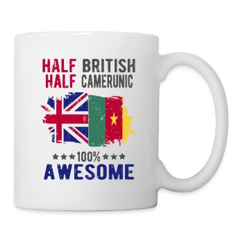 Halb Brite Halb Kameruner - Tasse - Weiß - Rechts
