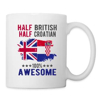 Half British Half Croat - Mug - white - Right