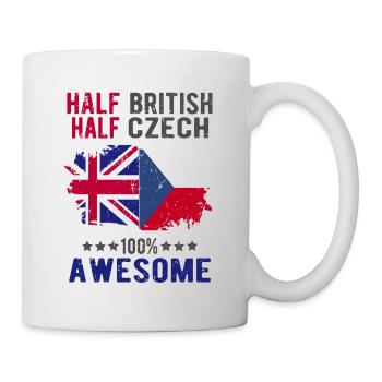 Halb Brite Halb Tscheche - Tasse - Weiß - Rechts