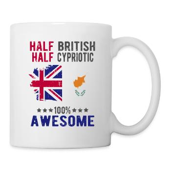 Moitié britannique moitié chypriote - Mug blanc - blanc - Droite