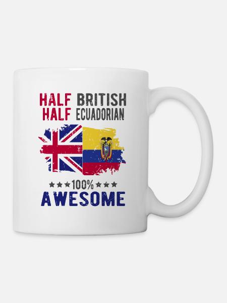 Halb Brite Halb Ecuadorianer - Tasse - Weiß