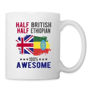 Half British Half Ethiopian - Mug - white - Right