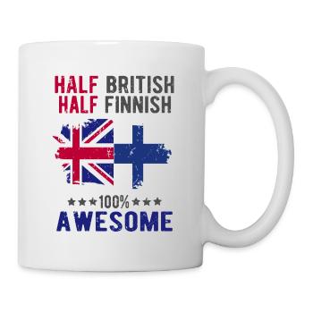 Half British Half Finn - Mug - white - Right