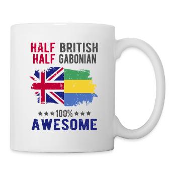 Half British Half Gabonese - Mug - white - Right