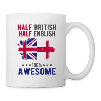 Moitié britannique moitié anglais - Mug blanc - blanc - Droite