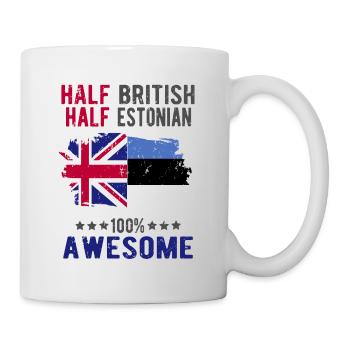 Half British Half Estonian - Mug - white - Right