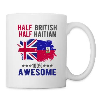 Halb Brite Halb Haitianer - Tasse - Weiß - Rechts