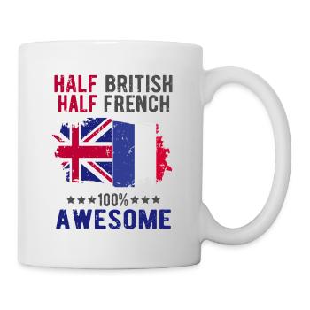 Half British Half British - Mug - white - Right