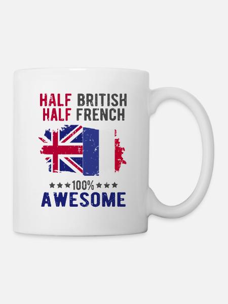 Halb Brite Halb Brite - Tasse - Weiß