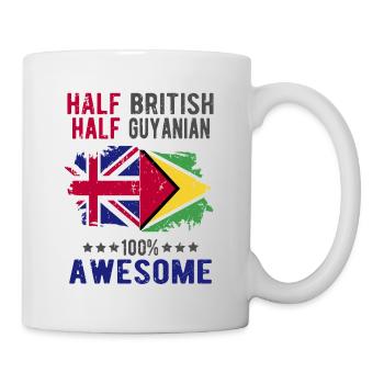 Halb Brite Halb Guyaner - Tasse - Weiß - Rechts