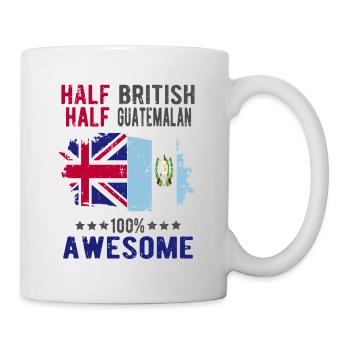 Moitié britannique moitié guatémaltèque - Mug blanc - blanc - Droite