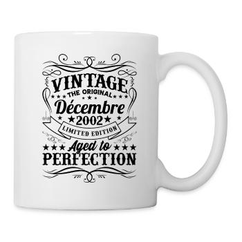 Vintage Flourish Cadeau Anniversaire Décembre 2002 - Mug blanc - blanc - Droite