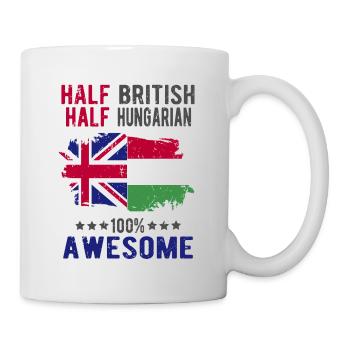 Halb Brite Halb Ungar - Tasse - Weiß - Rechts